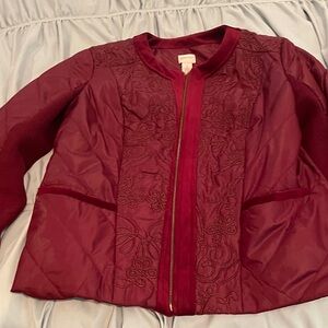Elegant Burgundy Women's Jacket